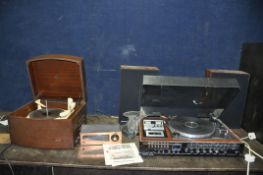 A COLLECTION OF VINTAGE HI FI EQUIPMENT including a National Panasonic SG-2080L music centre with