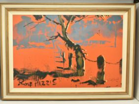 ROLF HARRIS (AUSTRALIA 1930-2023) 'BLUE SHACK IN THE OUTBACK', a signed limited edition print on