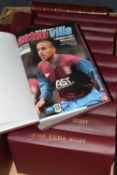 ASTON VILLA FC PROGRAMMES, fifteen bound volumes of matchday programmes from 1991/1992 to 2000/2001