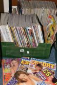 TWO BOXES OF ADULT Magazines containing approximately 145 titles including sixty-one editions of