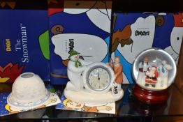 THREE BOXED COALPORT CHARACTERS 'THE SNOWMAN' NOVELTY ITEMS, comprising The Snowman / Father