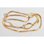 A 9CT GOLD S LINK CHAIN, approximate width 2.6mm, fitted with a spring clasp, hallmarked 9ct