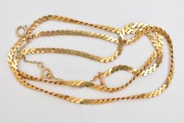 A 9CT GOLD S LINK CHAIN, approximate width 2.6mm, fitted with a spring clasp, hallmarked 9ct