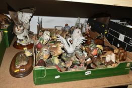 FOUR BOXES AND LOOSE CERAMICS AND ORNAMENTS, to include Country Artists and Kowa bird figures, Peter