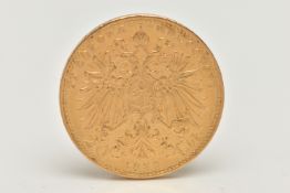 AUSTRIA FRANZ JOSEPH I 20 CORONA 1896, 6.78 grams, 21mm, .900 fine, 6,867,570 mintage