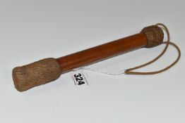 A VICTORIAN NAVAL COSH, 'Boson's Persuader' wooden cosh with plaited and knotted twine and lead