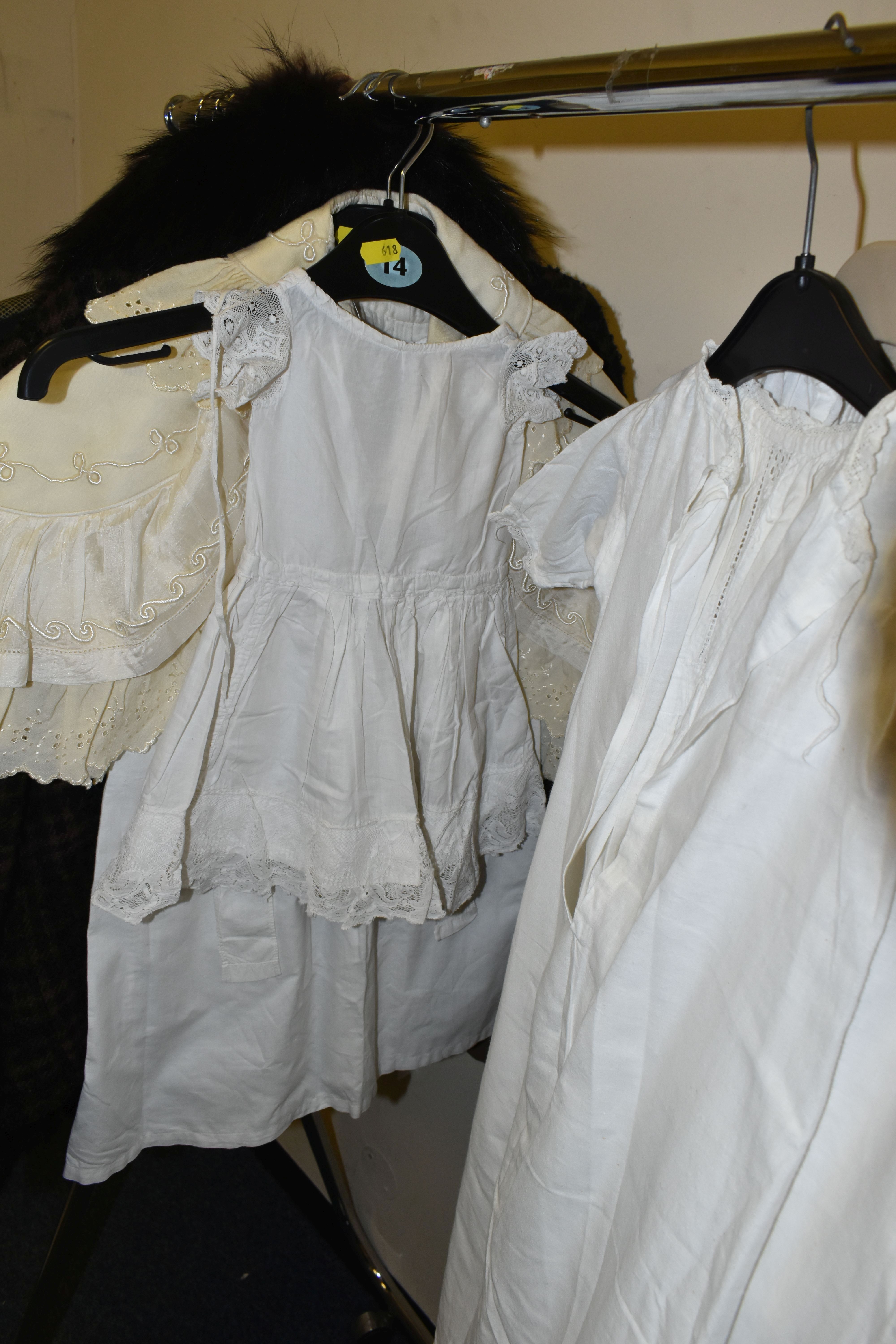 A COLLECTION OF EARLY 20TH CENTURY BABY CLOTHES AND MID TWENTIETH CENTURY DRESSES, comprising - Image 11 of 14
