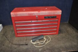 A CLARKE HD MECHANICS TOOLCHEST with 6 drawers below lidded top and tool tray with two keys and