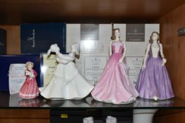 FOUR BOXED ROYAL DOULTON FIGURINES, comprising limited edition 'Emma' HN4786- 742/1000 and '