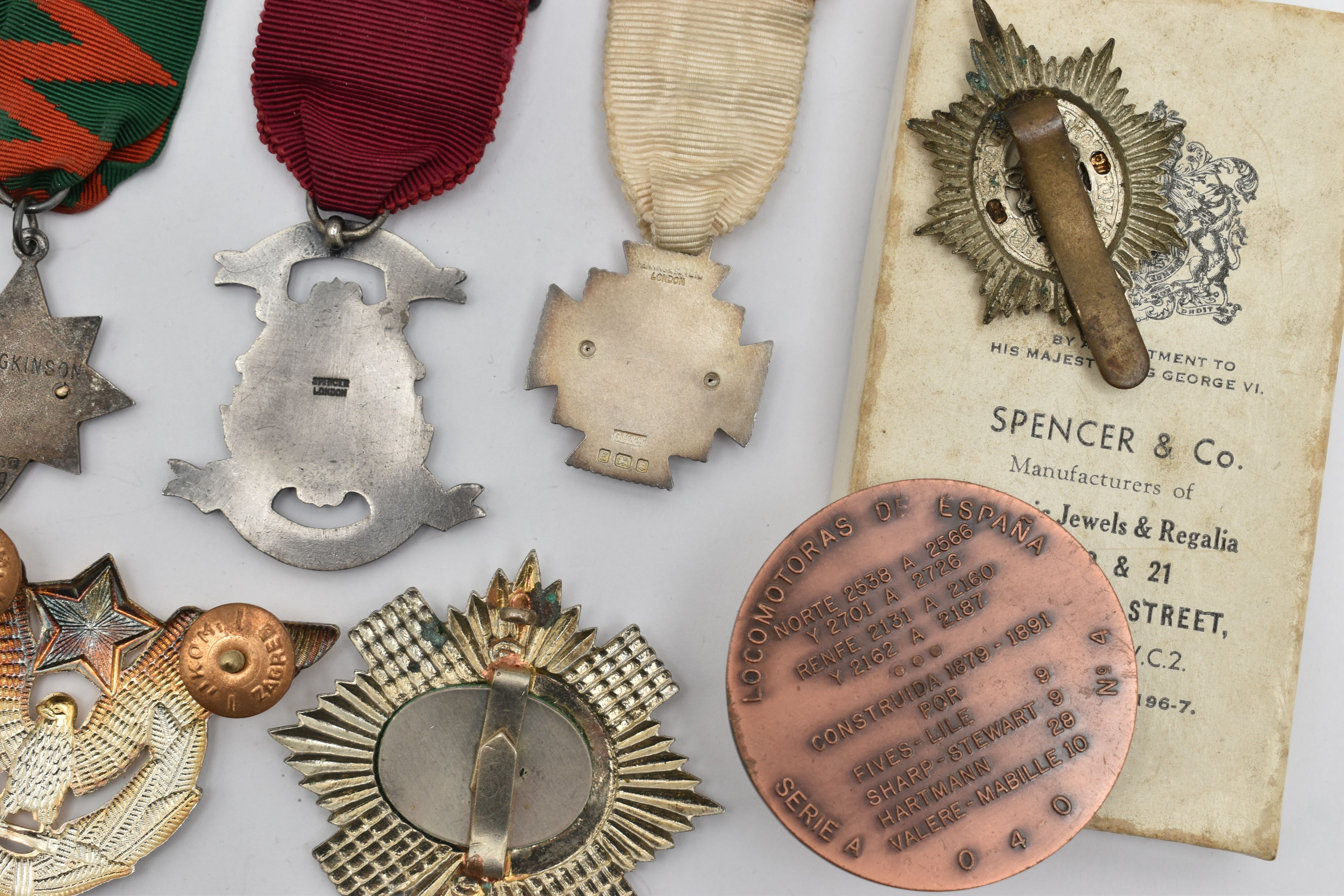 ASSSORTED MEDALS AND A MEDALLION, various medals including Masonic, The Royal Scots, etc some with - Image 6 of 6