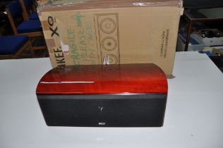 A KEF XQ50c HOME CINEMA CENTRE SPEAKER in Khama Red finish with original box Condition Report almost