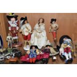 A COLLECTION OF KING CHARLES I THEMED PUPPETS AND DOLLS, ETC, including Devereaux Models of