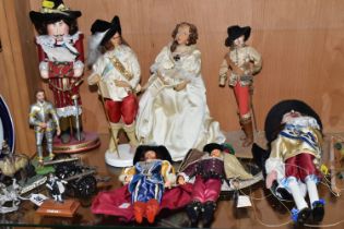 A COLLECTION OF KING CHARLES I THEMED PUPPETS AND DOLLS, ETC, including Devereaux Models of