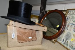 A LINCOLN, BENNETT & CO. LTD. TOP HAT, 'The Piccadilly' beaver fur felt, with original box, together