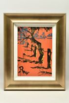 ROLF HARRIS (AUSTRALIAN 1930) 'KOOKABURRA AT DUSK', a limited edition print 256/495, signed bottom