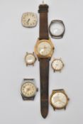 A SELECTION OF MAINLY WATCH HEADS, to include a Solo wristwatch, watch heads include Montine,