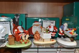 THREE BOXED COALPORT RAYMOND BRIGGS CHARACTERS 'FATHER CHRISTMAS', comprising a limited edition '