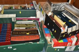 FIVE BOXES OF BOOKS & MAGAZINES containing approximately seventy-five miscellaneous titles in