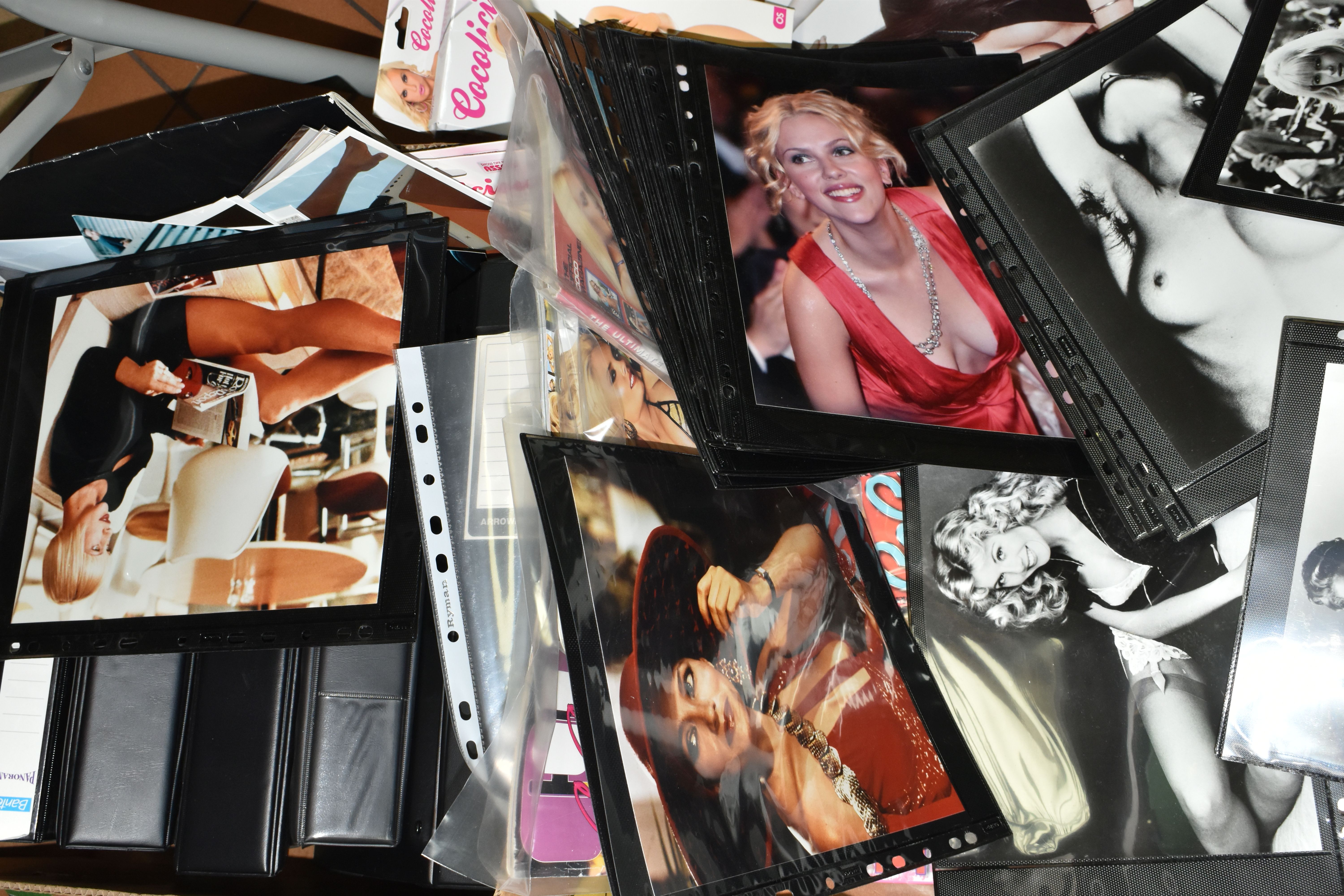 ONE BOX OF GLAMOUR MAGAZINES, PHOTOGRAPHS & DVDs containing a large collection of glamour - Image 2 of 2