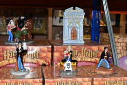 FIVE BOXED ROYAL DOULTON HARRY POTTER SCULPTURES, comprising Harry Casts A Magical Spell HPFIG2,