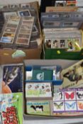 THREE BOXES OF CIGARETTE/TRADE CARDS containing a huge collection of miscellaneous cards, in