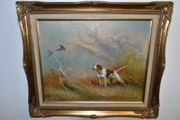 A SMALL QUANTITY OF PICTURES AND PRINTS ETC, to include J. Kingman (20th century) a gundog