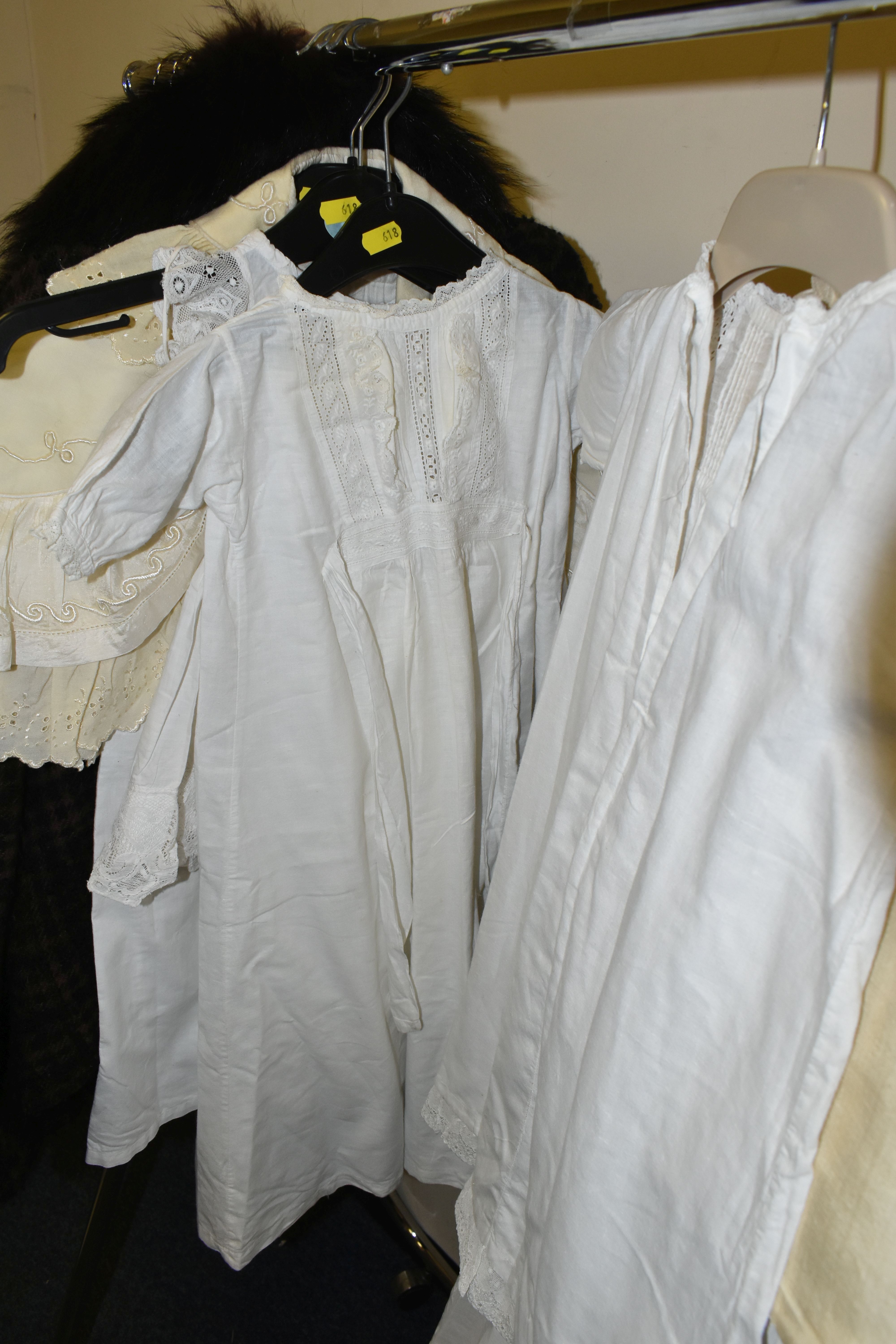 A COLLECTION OF EARLY 20TH CENTURY BABY CLOTHES AND MID TWENTIETH CENTURY DRESSES, comprising - Image 10 of 14