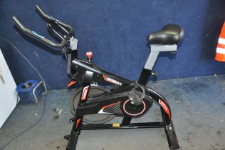 A SPINBIKE EXERCISE BIKE, the LCD screen is missing