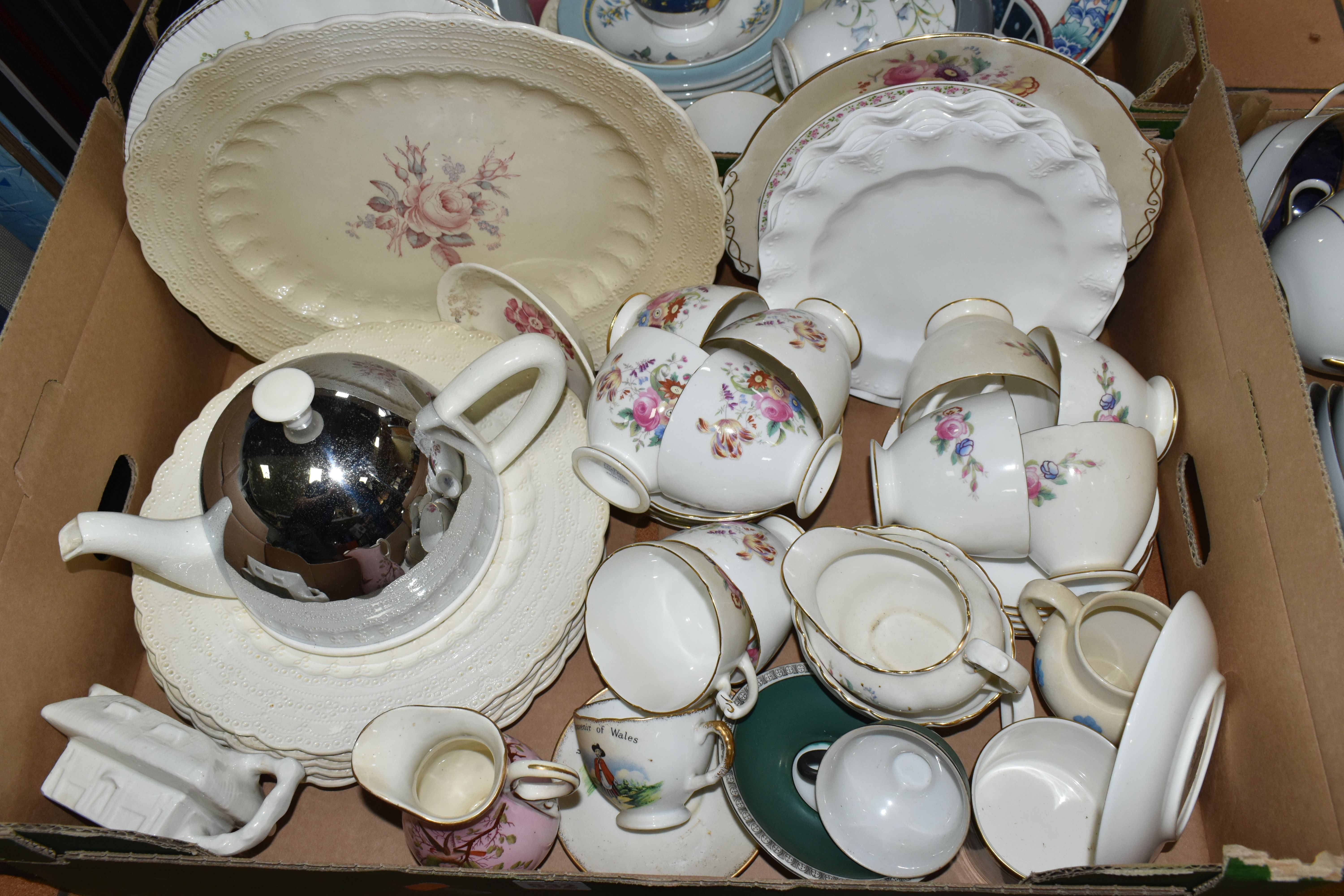 THREE BOXES OF TEA AND DINNER WARE, to include a fifteen piece Coalport Junetime tea set, six - Image 2 of 4