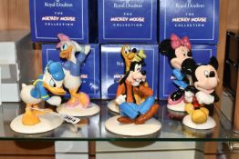 SIX BOXED ROYAL DOULTON 'THE MICKEY MOUSE COLLECTION' FIGURES, comprising 'Donald Duck' MM3, '
