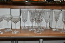WEDGWOOD LEAD CRYSTAL 'VERA WANG' DESIGN COCKTAIL GLASSES, comprising a boxed set of four '