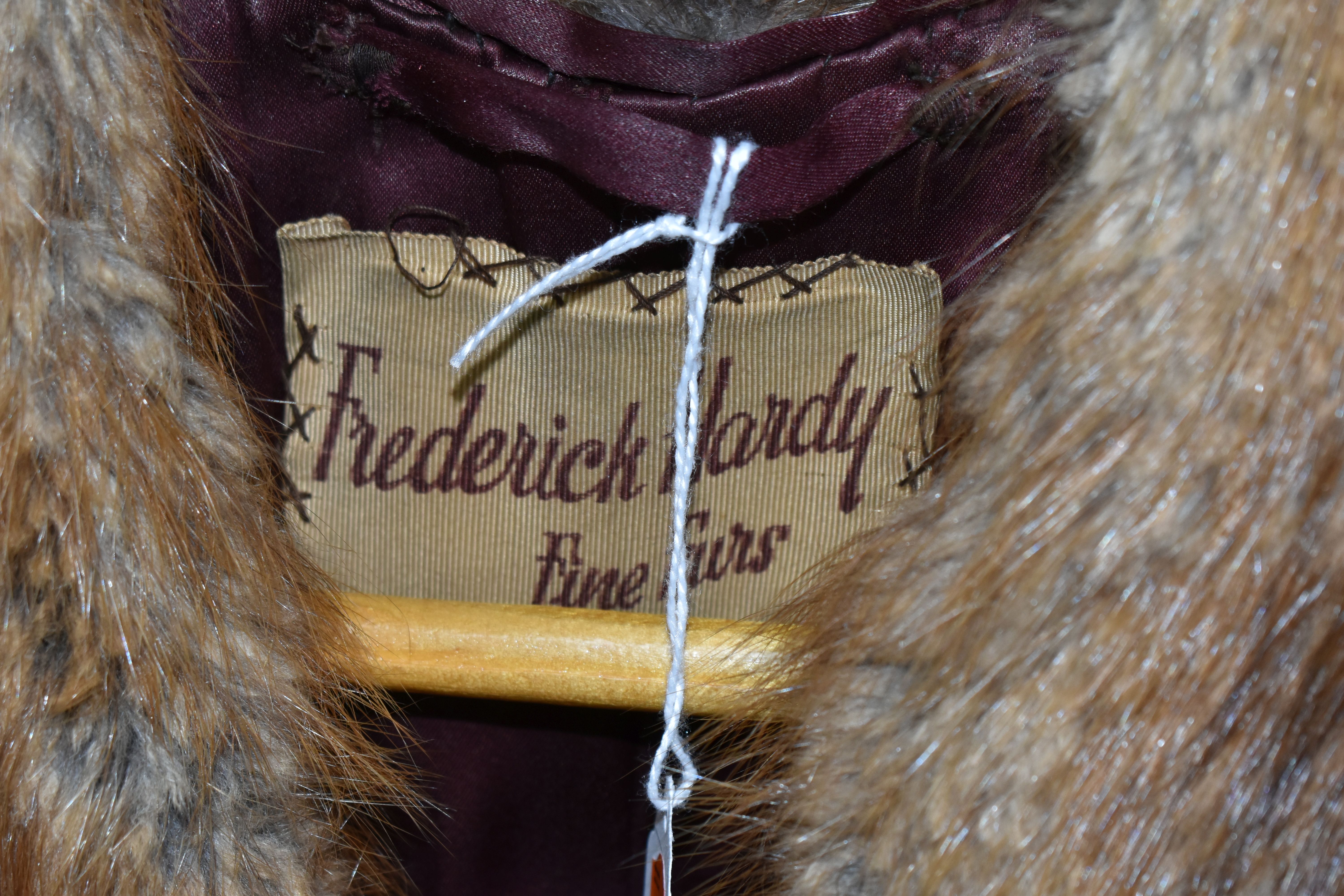 THREE BOXES OF CLOTHING AND SUNDRIES, to include a vintage three quarter length fur coat, a brown - Image 2 of 10
