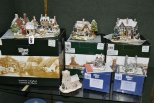 SIX SNOW COVERED LILLIPUT LANE SCULPTURES FROM VAROUS COLLECTIONS, all boxed and with deeds except