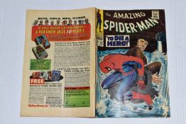 AMAZING SPIDER-MAN NO. 52 MARVEL COMIC, first appearance of Robbie Robertson, comic shows signs of