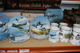 A COLLECTION OF COALPORT 'REACH FOR THE SKY' SERIES COLLECTOR'S PLATES AND DANBURY MINT THE ROYAL