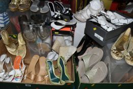 THREE BOXES OF LADIES' SHOES, to include thirty six pairs of assorted shoes, size 37/UK 4.5 - 5,