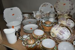 SHELLEY AND PARAGON TEAWARES ETC, to include six Shelley saucers and side plates, twin handled