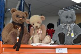 THREE CHARLIE BEARS, designed by Isabelle Lee, comprising Aloysius code CB131311, Bill CB131332