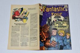 FANTASTIC FOUR NO. 45 MARVEL COMIC, first appearance of the Inhumans, comic shows signs of wear, but
