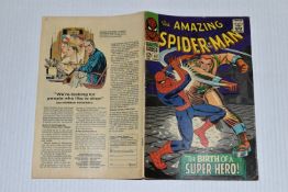 AMAZING SPIDER-MAN NO. 42 MARVEL COMIC, first full appearance of Mary Jane Watson, comic shows signs