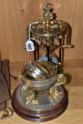 A NATIONAL MARITIME HISTORICAL SOCIETY REPRODUCTION MARITIME CHRONOMETER, AND A SIMILAR HOURGLASS,