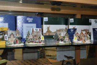 EIGHT BOXED LILLIPUT LANE CHRISTMAS SPECIAL SNOW COTTAGES, comprising 1997 'Christmas Party'