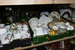 SIX BOXES OF CERAMICS AND KITCHENWARE, to include a deep fat fryer, juicer, dinner ware, breakfast