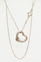 A 'TIFFANY & CO' NECKLACE, Elsa Peretti Open Heart design necklace, pendant signed 'Tiffany & Co