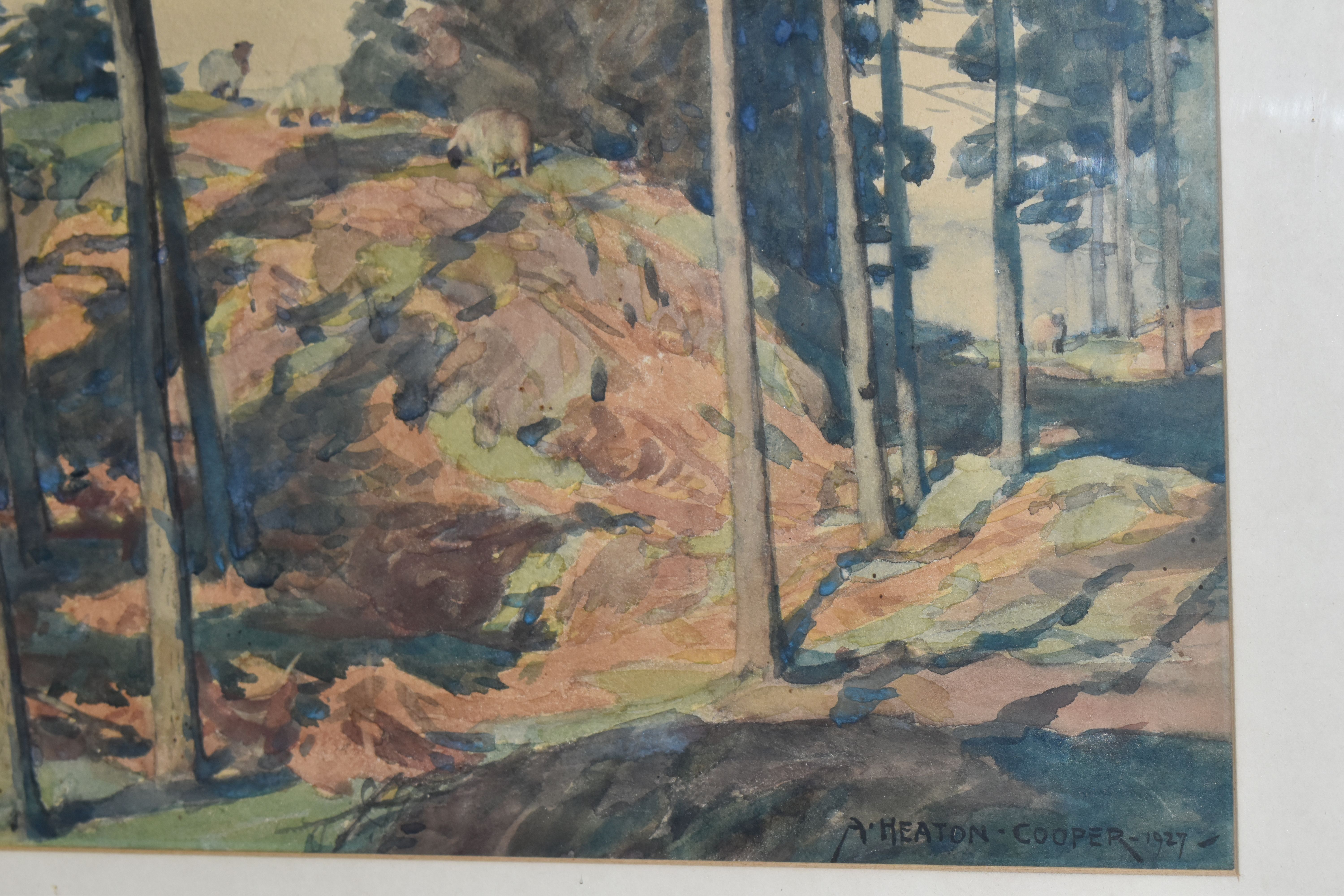 ALFRED HEATON-COOPER (1864-1929) MORNING IN EARLY SPRING, AMBLESIDE, LARCHES AND PINES, a - Image 4 of 7