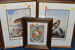ARCHIBALD THORBURN, THREE LIMITED EDITION PRINTS PUBLISHED 1995, depicting a Robin in winter, two