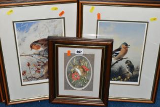 ARCHIBALD THORBURN, THREE LIMITED EDITION PRINTS PUBLISHED 1995, depicting a Robin in winter, two
