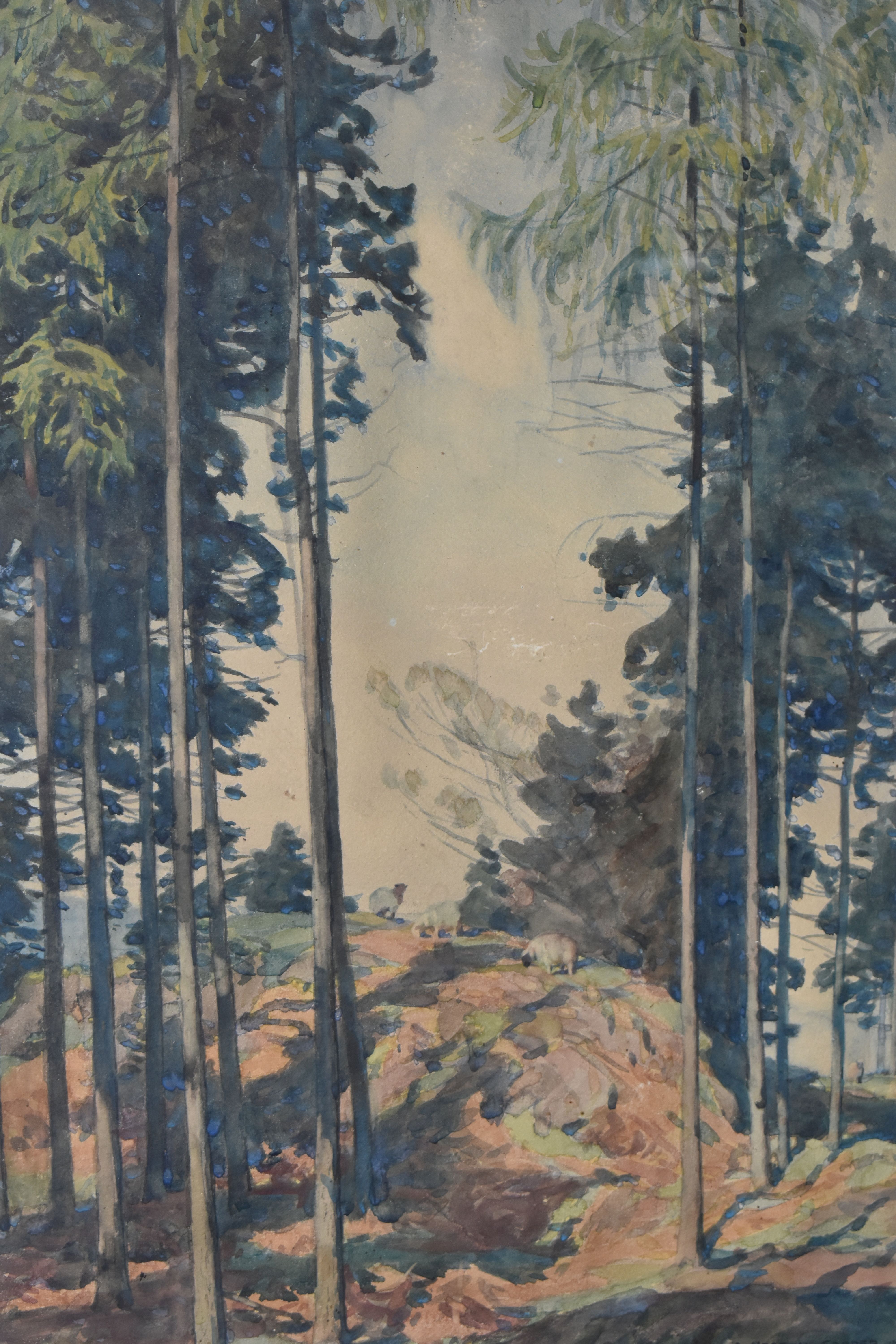 ALFRED HEATON-COOPER (1864-1929) MORNING IN EARLY SPRING, AMBLESIDE, LARCHES AND PINES, a - Image 2 of 7