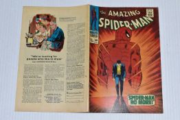 AMAZING SPIDER-MAN NO. 50 MARVEL COMIC, first appearance of Kingpin, comic shows signs of wear,