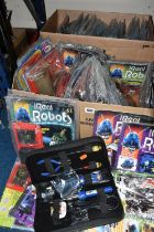 TWO BOXES OF ULTIMATE REAL ROBOTS PARTWORKS, approximately sixty pieces most sealed with robot